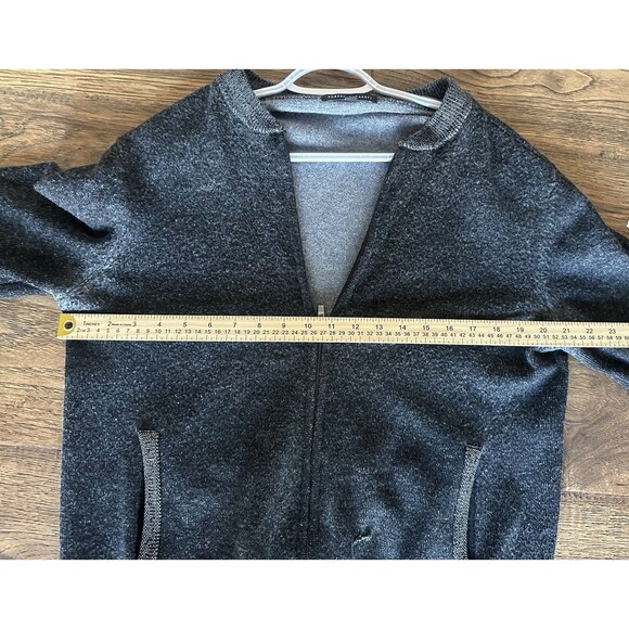 Robert Barakett Merino Wool Zip Sweater Jacket Gray XL Full Zip Bomber - Picture 4 of 9